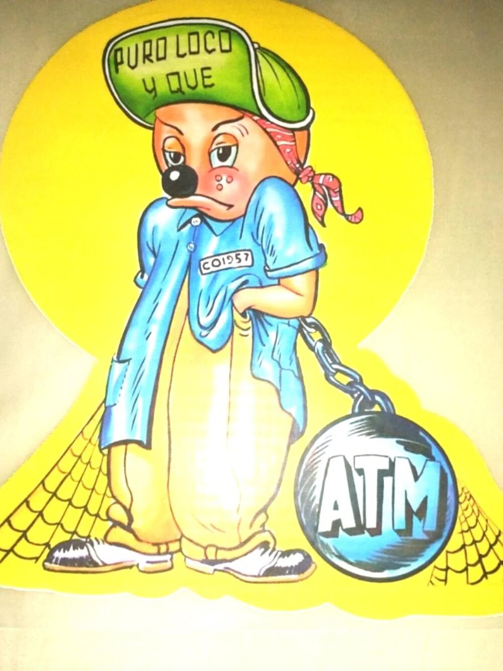 Vintage "PURO LOCO Y QUE" - IRON ON TRANSFER - Heat Transfer